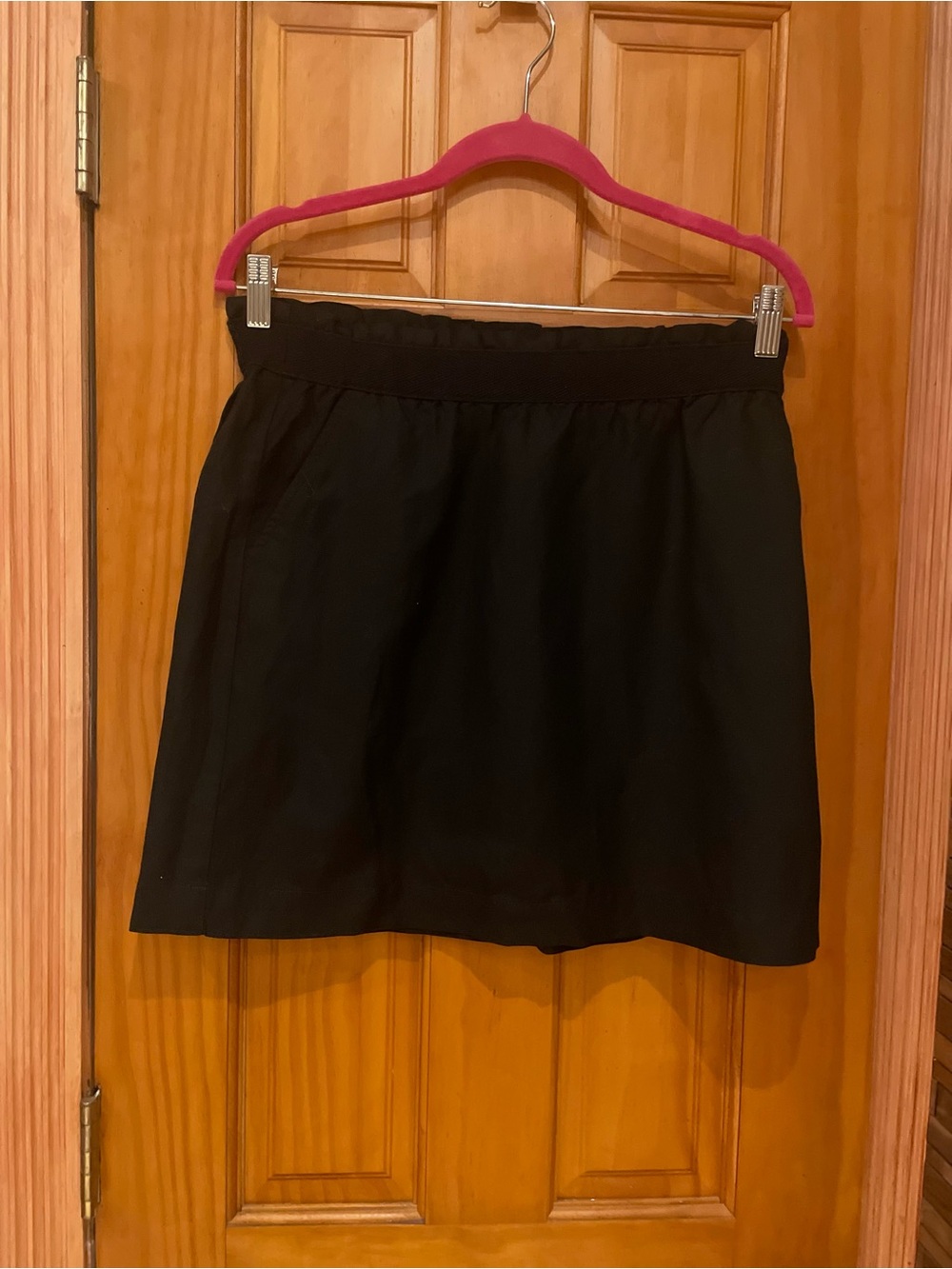 LOFT Black Mini Skirt with Elastic Waist